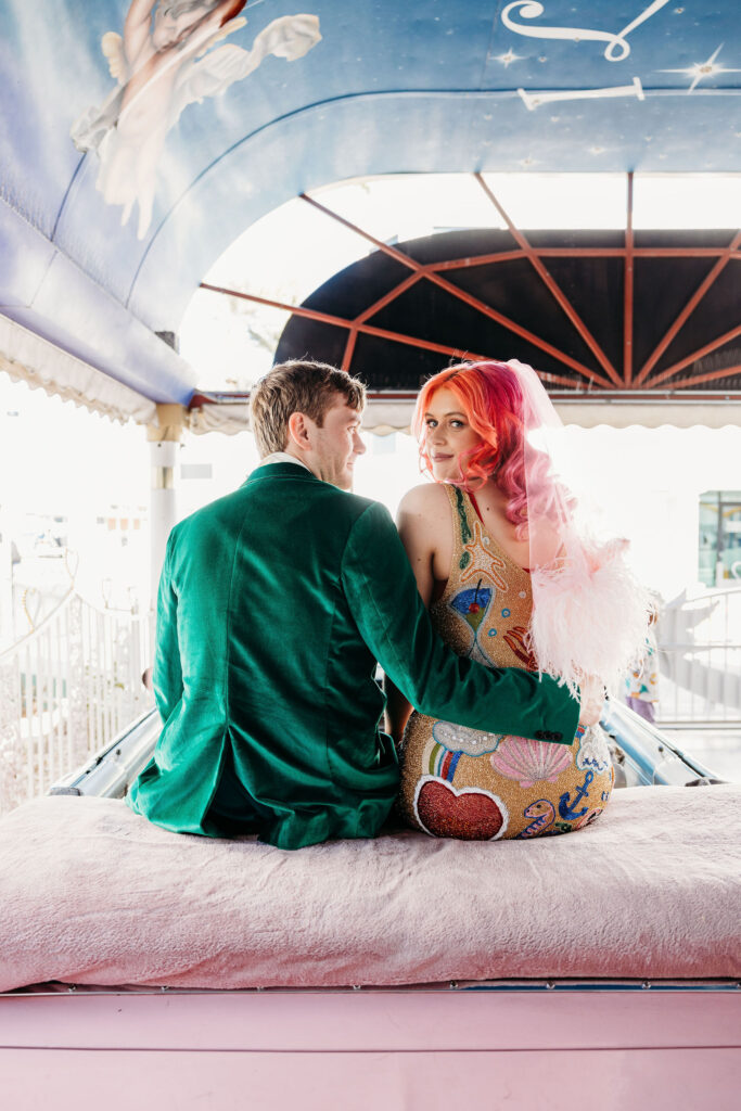 colorful and playful las vegas elopement