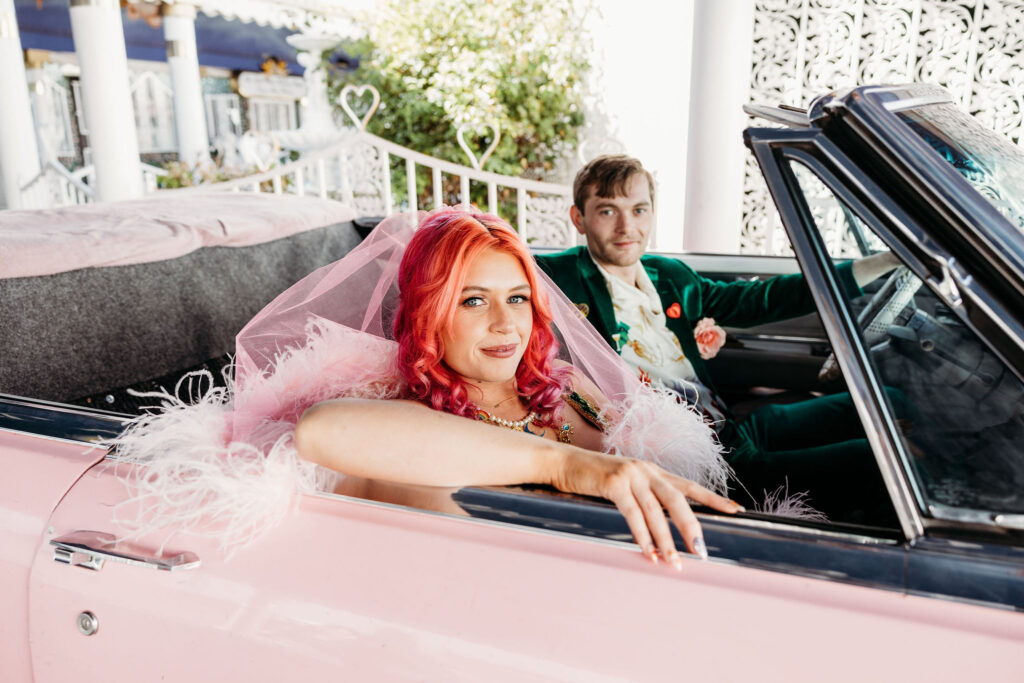 couple looking at the camera during their photoshoot