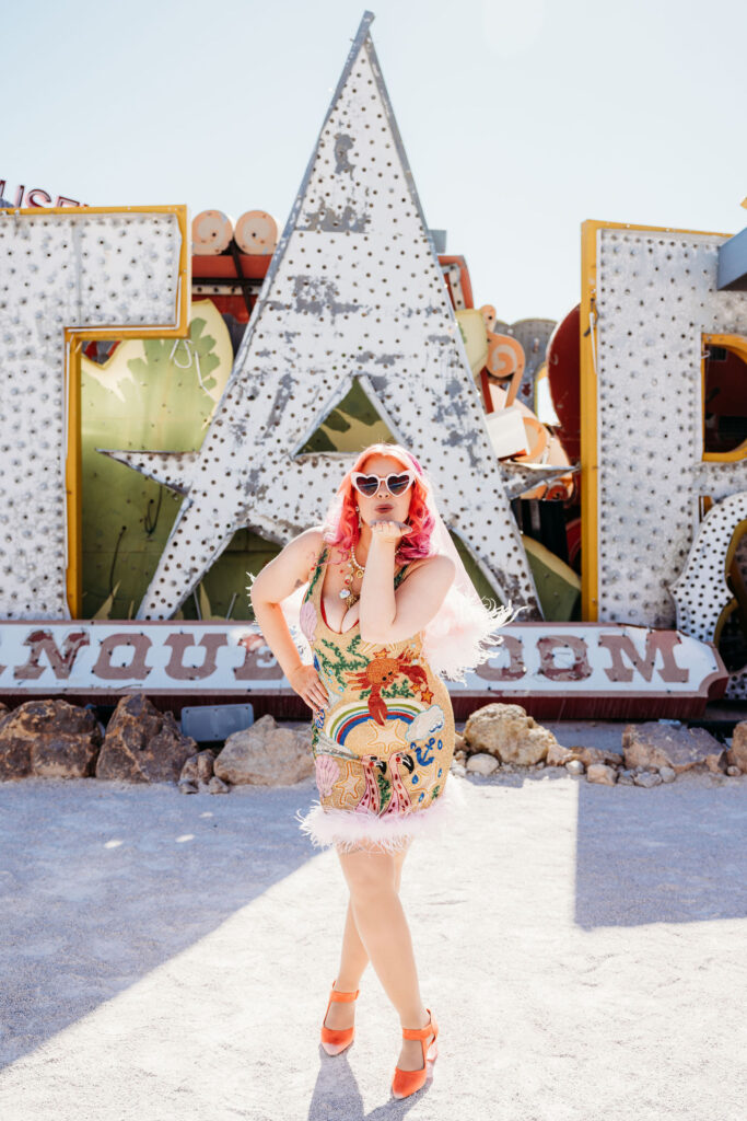 cute picture of the bride at her vibrant elopement day 