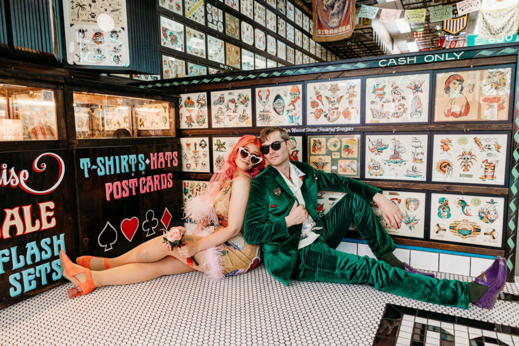 fun and eclectic elopement in las vegas 