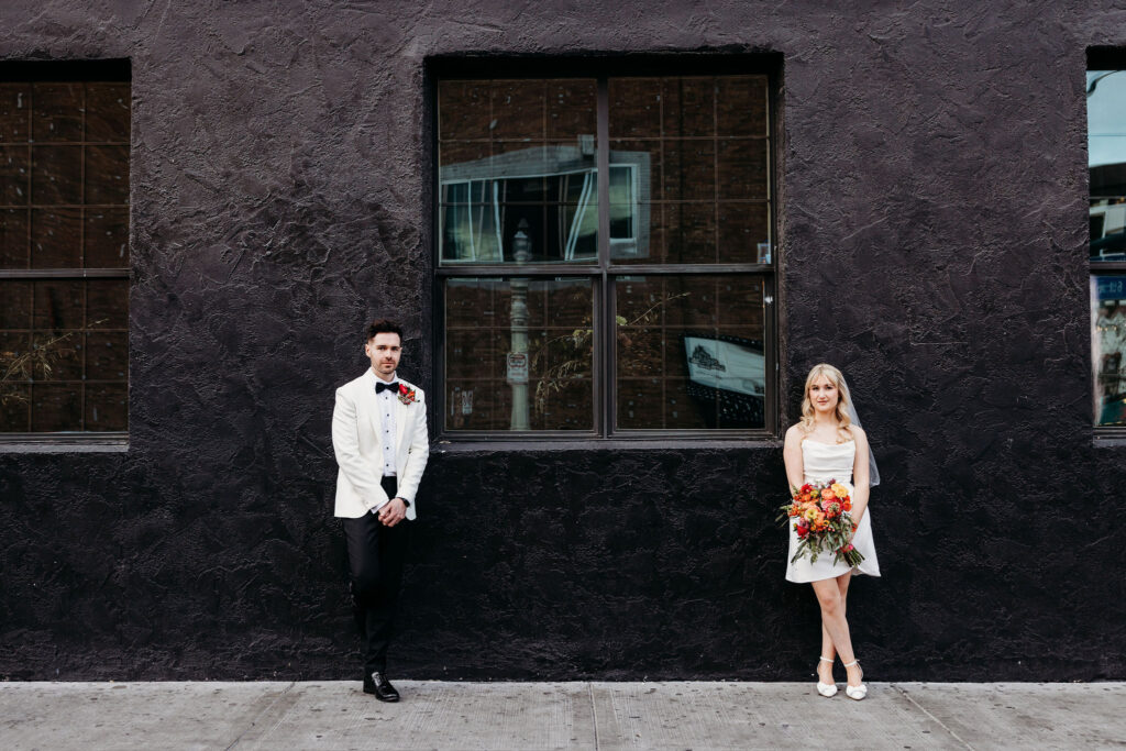 cute couple at their dream elopement in las vegas