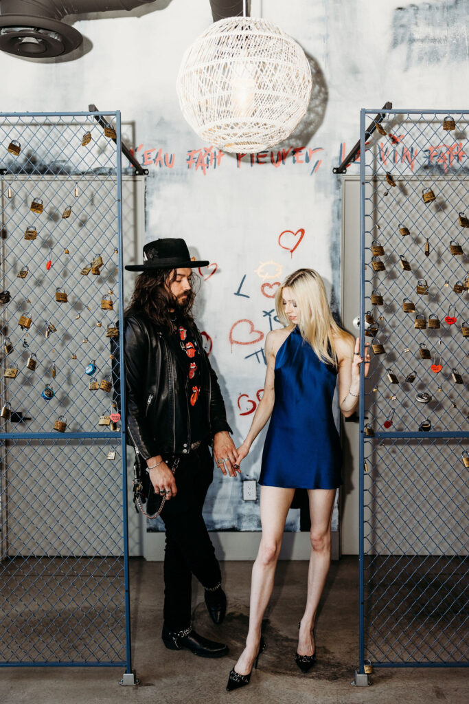 happy couple at their dream elopement in sin city