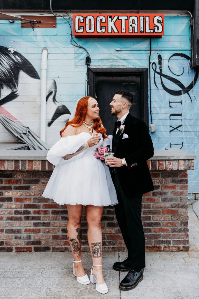 Katie & Ash Turned Their Las Vegas Bridal Session Into A Full-Blown Party!