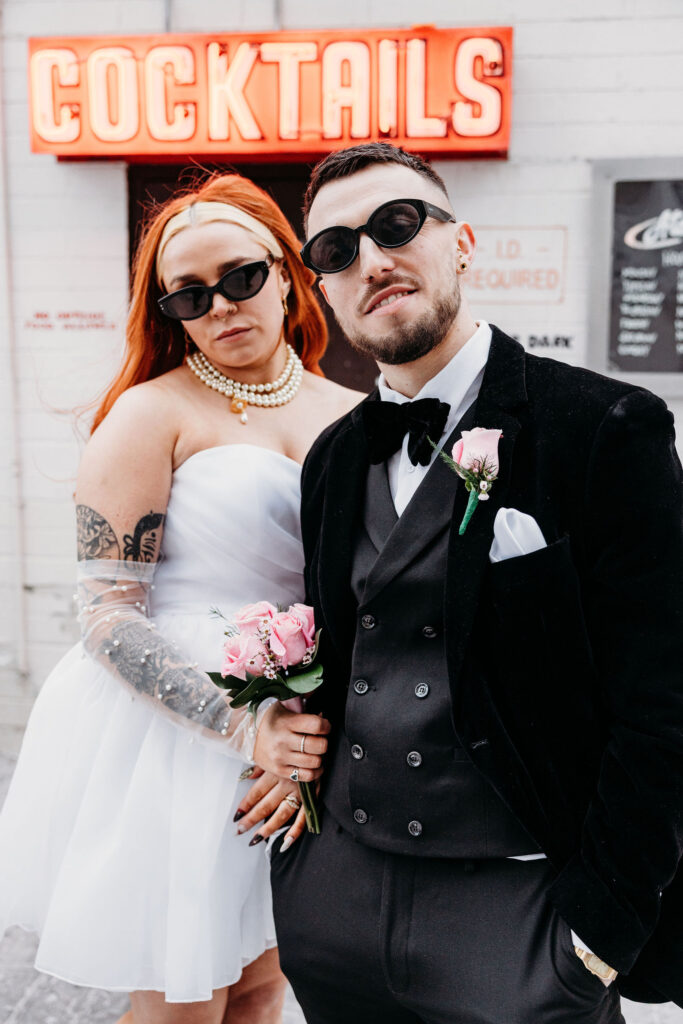 couple looking at the camera during their DTLV session