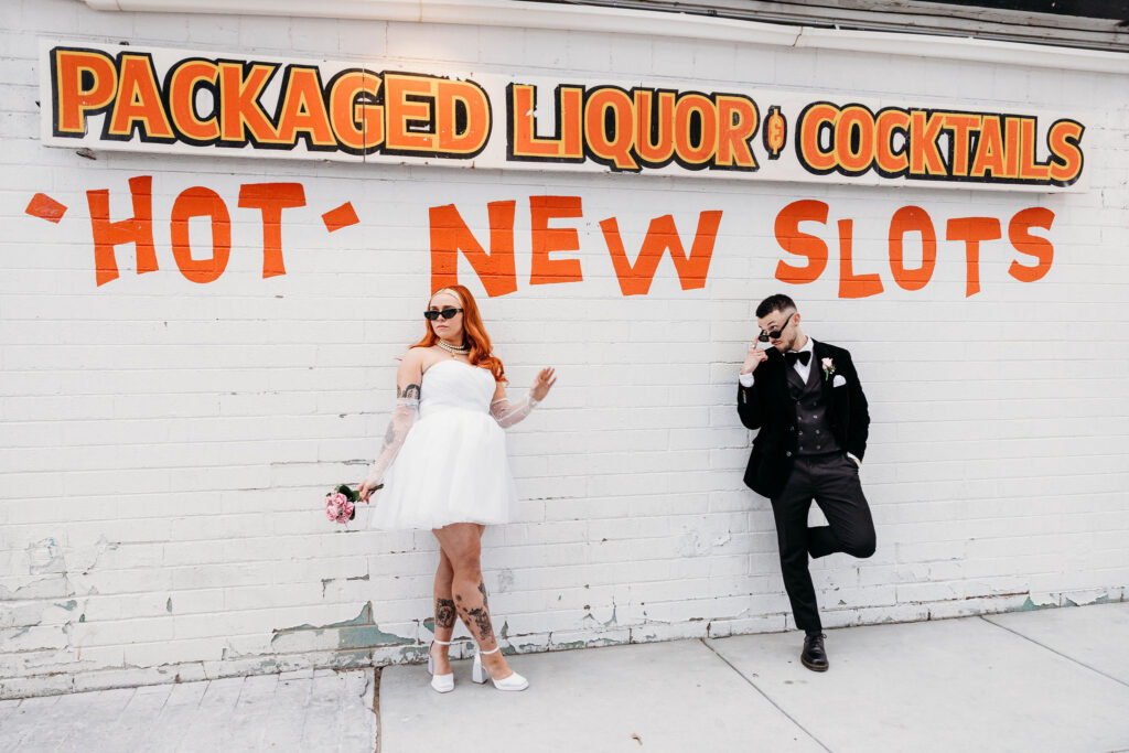 Katie & Ash Turned Their Las Vegas Bridal Session Into A Full-Blown Party!