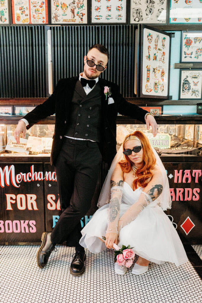 Katie & Ash Turned Their Las Vegas Bridal Session Into A Full-Blown Party!