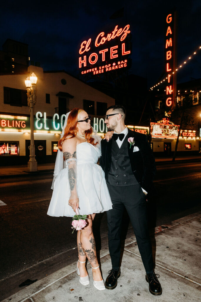 cute couple celebrating their marriage in DTLV