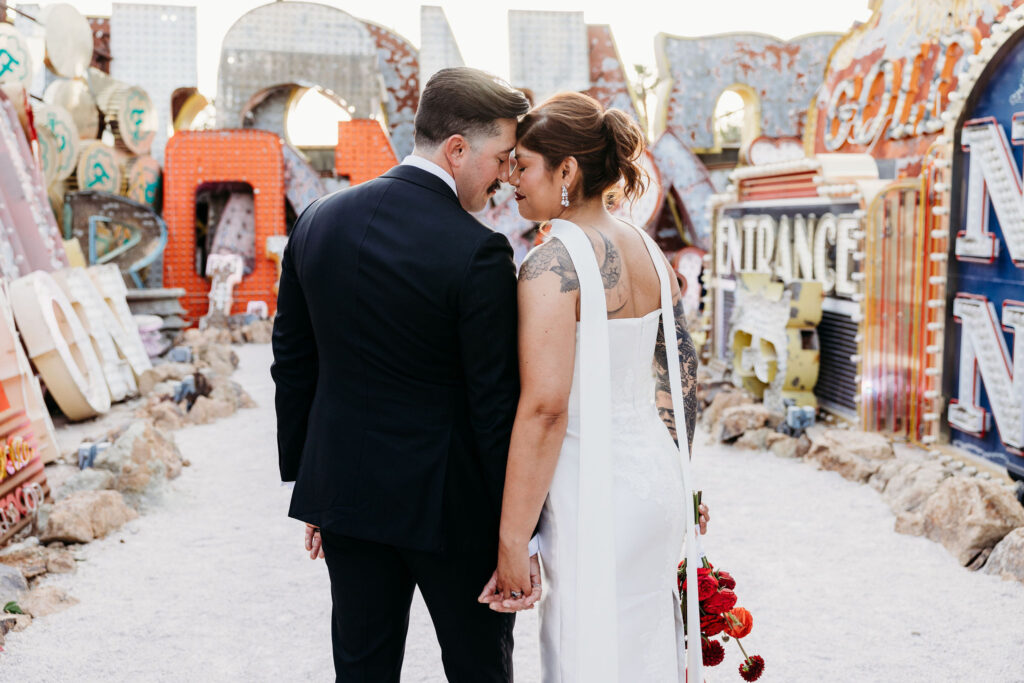 bride and groom at their dream elopement location