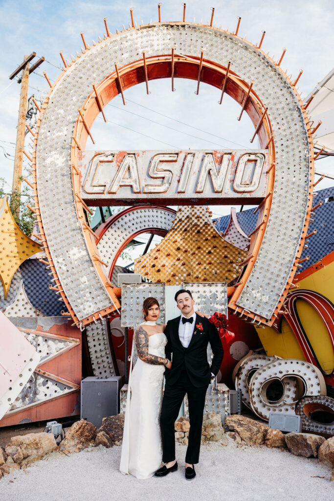picture of the bride and groom after their ceremony