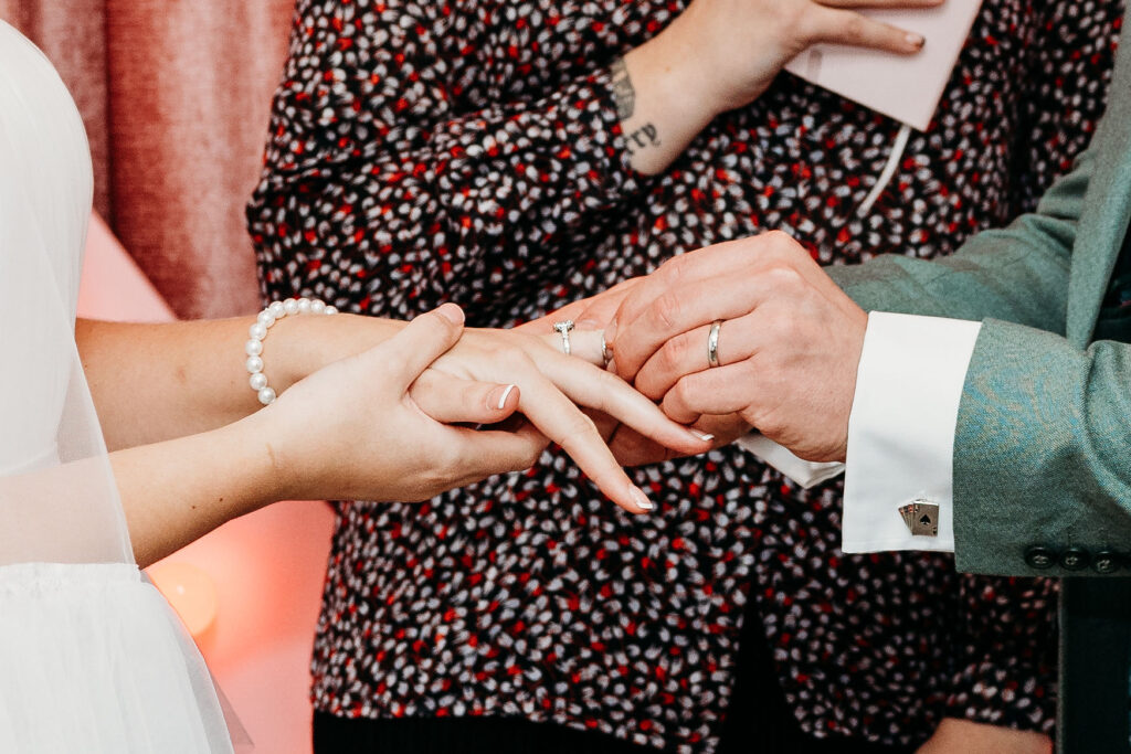 cute couple at their dream elopement ceremony in vegas