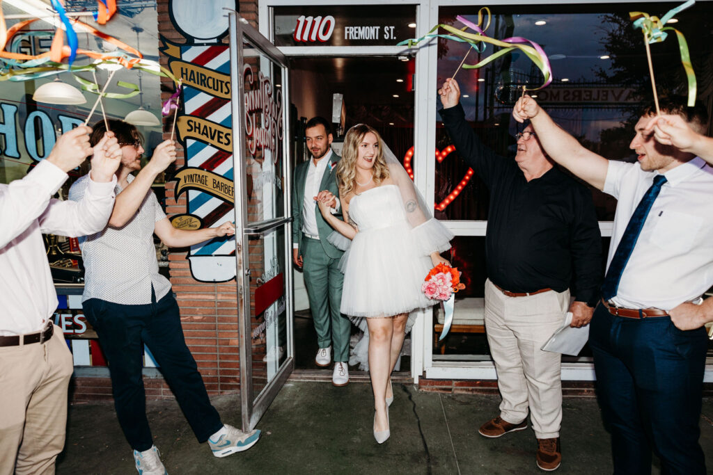 A Vintage Sure Thing Chapel Elopement That’s All Glitter, Glam, and True Love Vibes