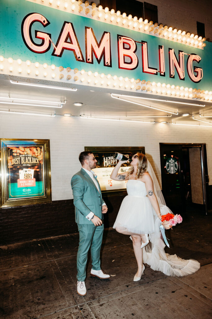 fun bridal session in vegas