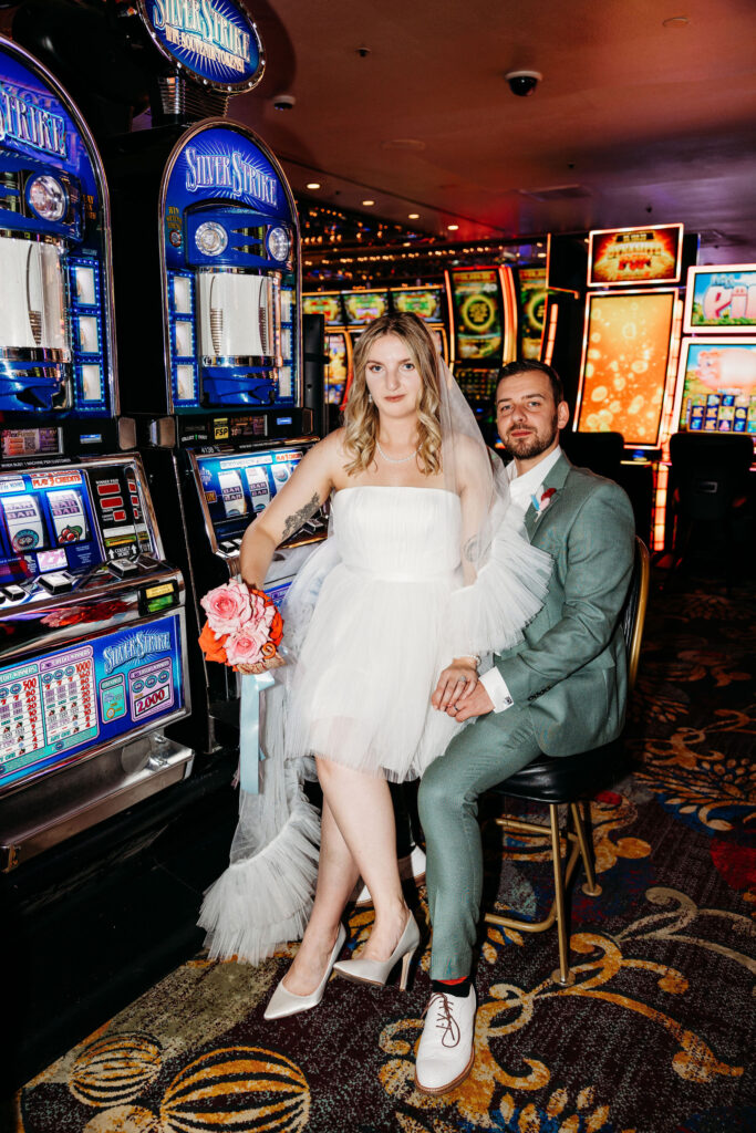 cute couple at their bridal portraits
