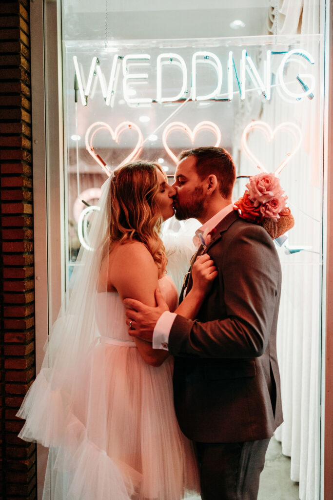 cute couple kissing during their session