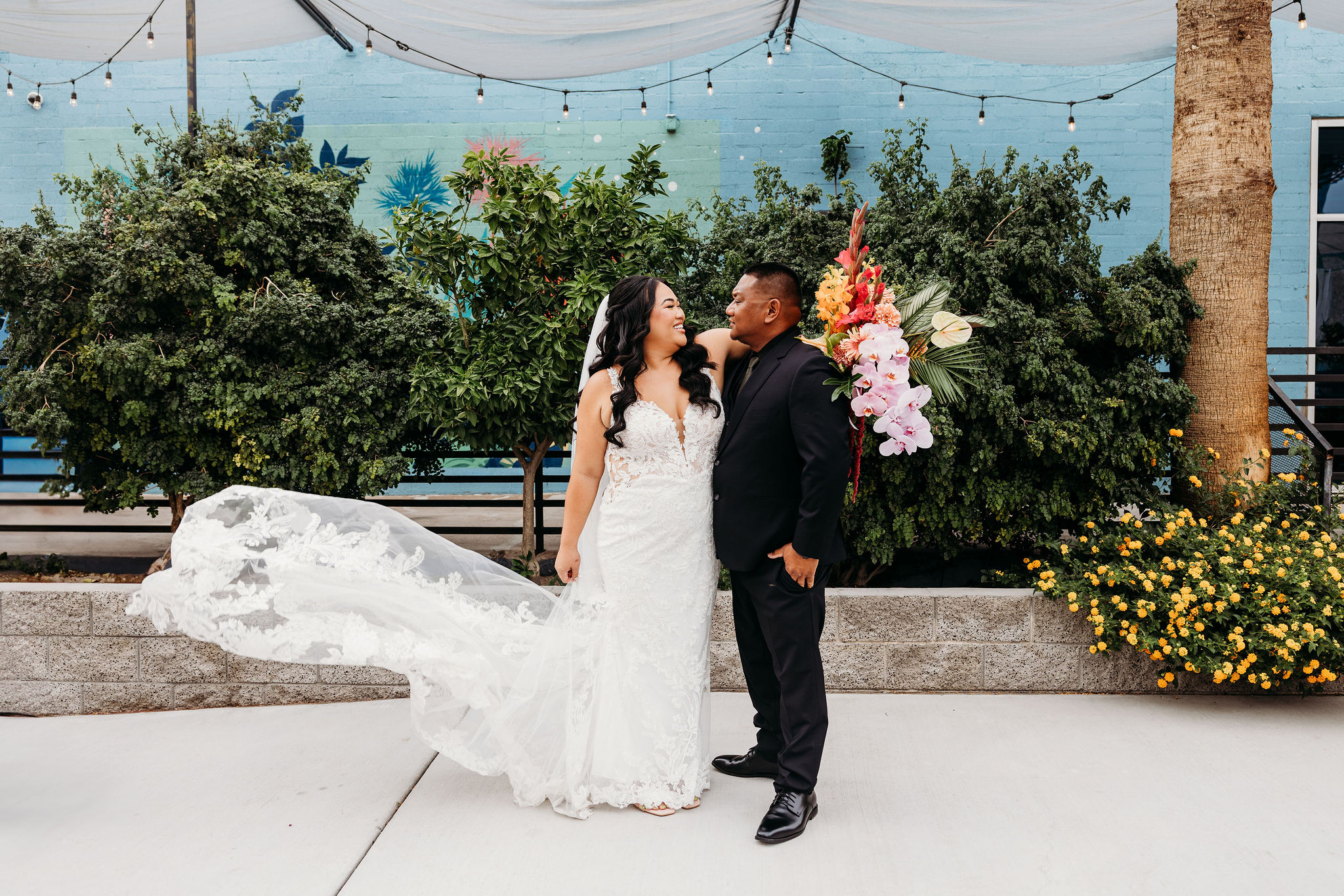 Whitney & Wes’ Bold & Colorful Hawaiian Wedding at The Doyle