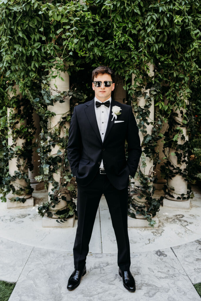 groom at his dream wedding ceremony