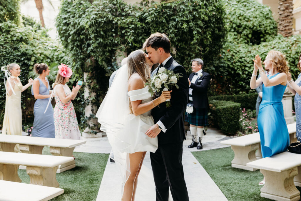 Newlyweds heading to their reception