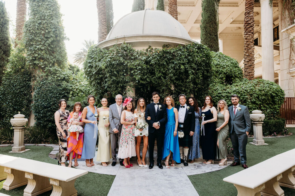 Cute picture of the newlyweds and their family