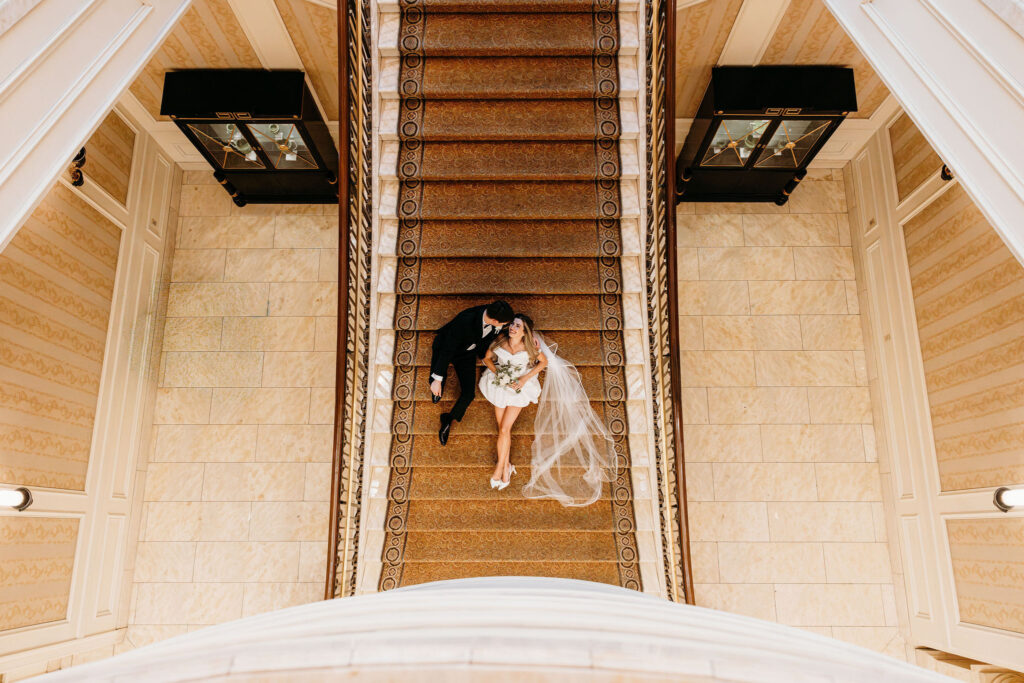 Elegant Caesar’s Palace Wedding Followed by Retro Downtown Las Vegas Portraits