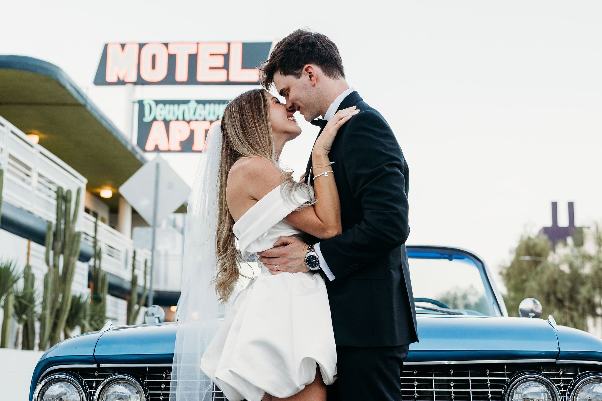 Elegant Caesar’s Palace Wedding Followed by Retro Downtown Las Vegas Portraits