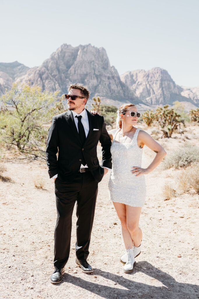 Golden hour bridal portraits