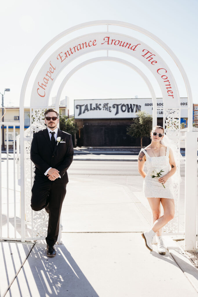 Bride and groom at their dream elopement