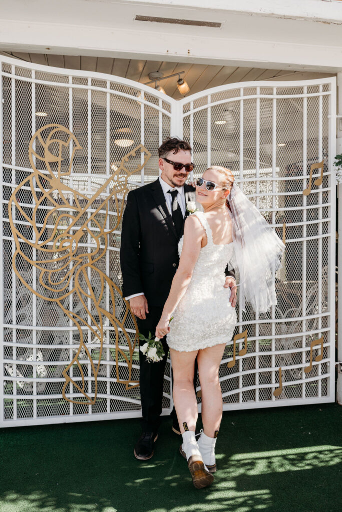 Stunning portrait of the bride and groom