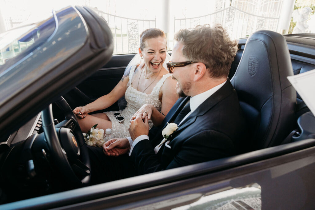 Playful Las Vegas Elopement with Desert Views, a Drive-Thru Ceremony & Fremont Lights