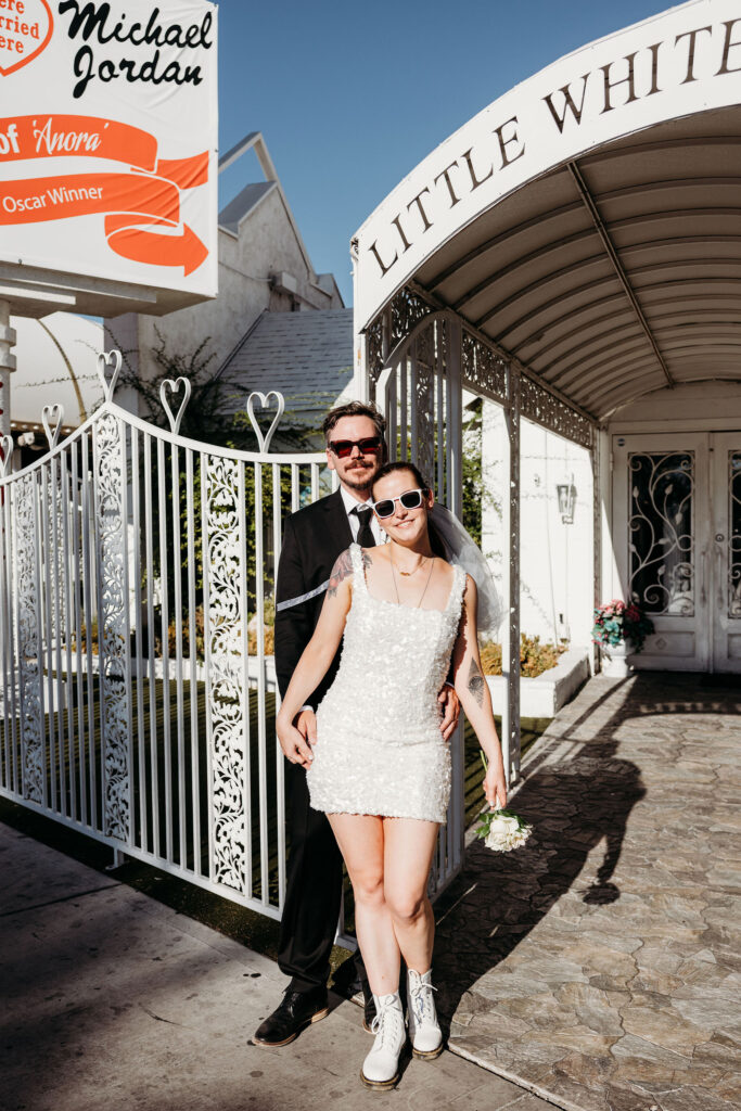 Playful Las Vegas Elopement with Desert Views, a Drive-Thru Ceremony & Fremont Lights