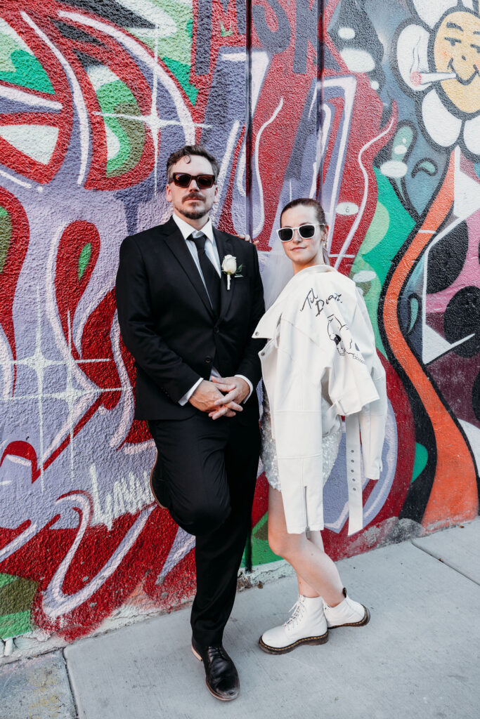 Playful Las Vegas Elopement with Desert Views, a Drive-Thru Ceremony & Fremont Lights