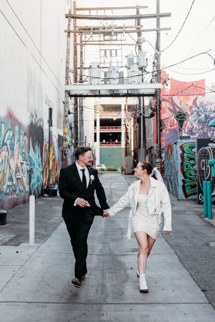 Fun bridal portraits around downtown Las Vegas