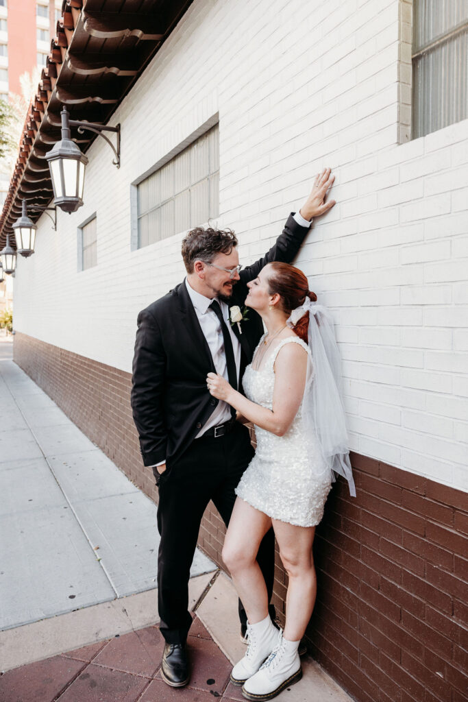 Playful Las Vegas Elopement with Desert Views, a Drive-Thru Ceremony & Fremont Lights