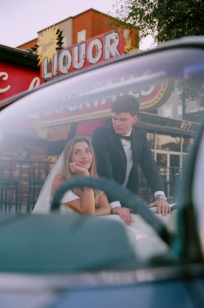 Elegant Caesar’s Palace Wedding Followed by Retro Downtown Las Vegas Portraits