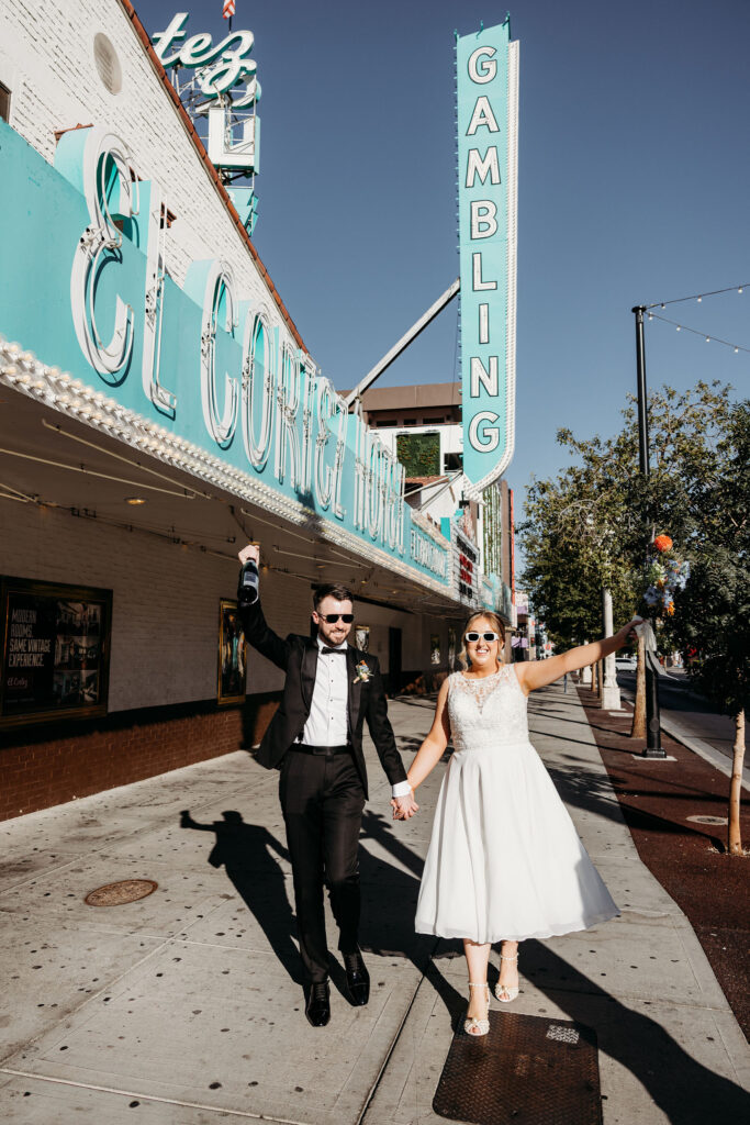 happy couple at their dream photoshoot in vegas