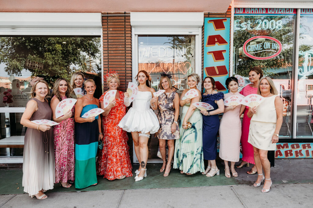 picture of the bride and her family