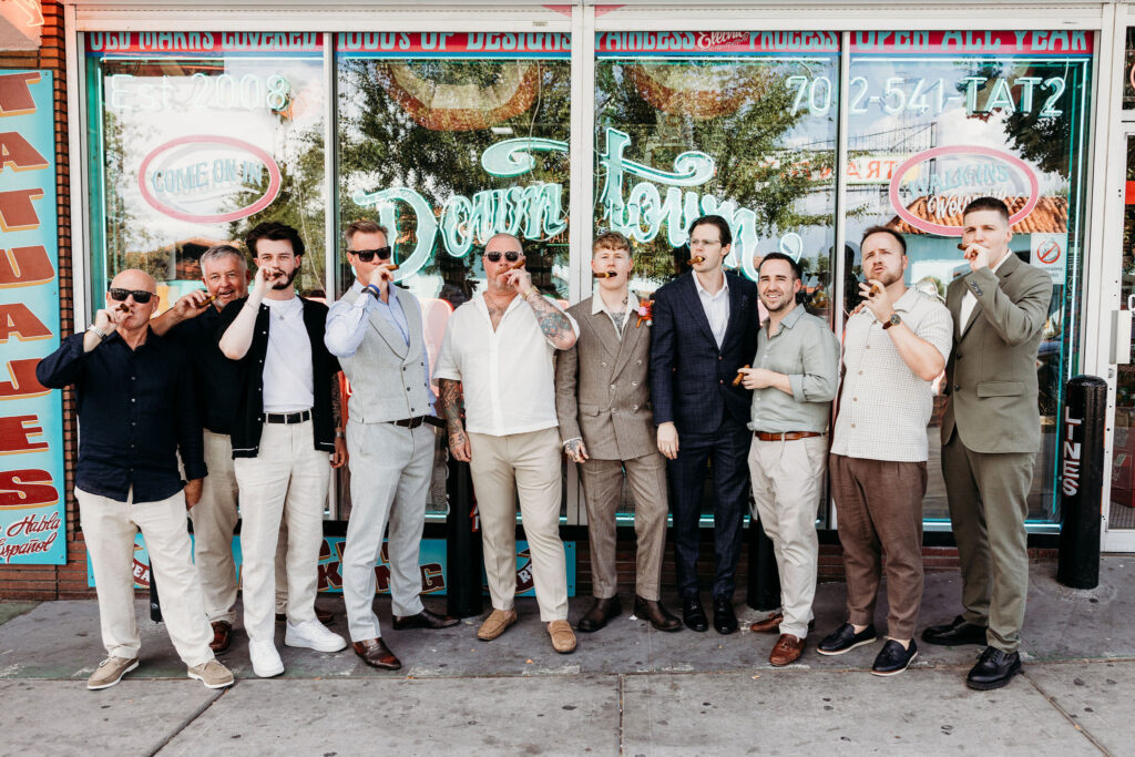 picture of the groom and his friends