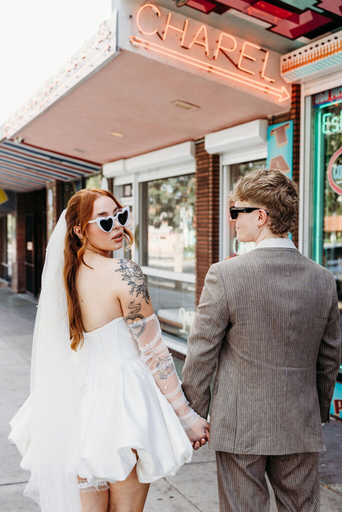 Charlie & Rebecca Playful Vegas Elopement at Sure Thing Chapel