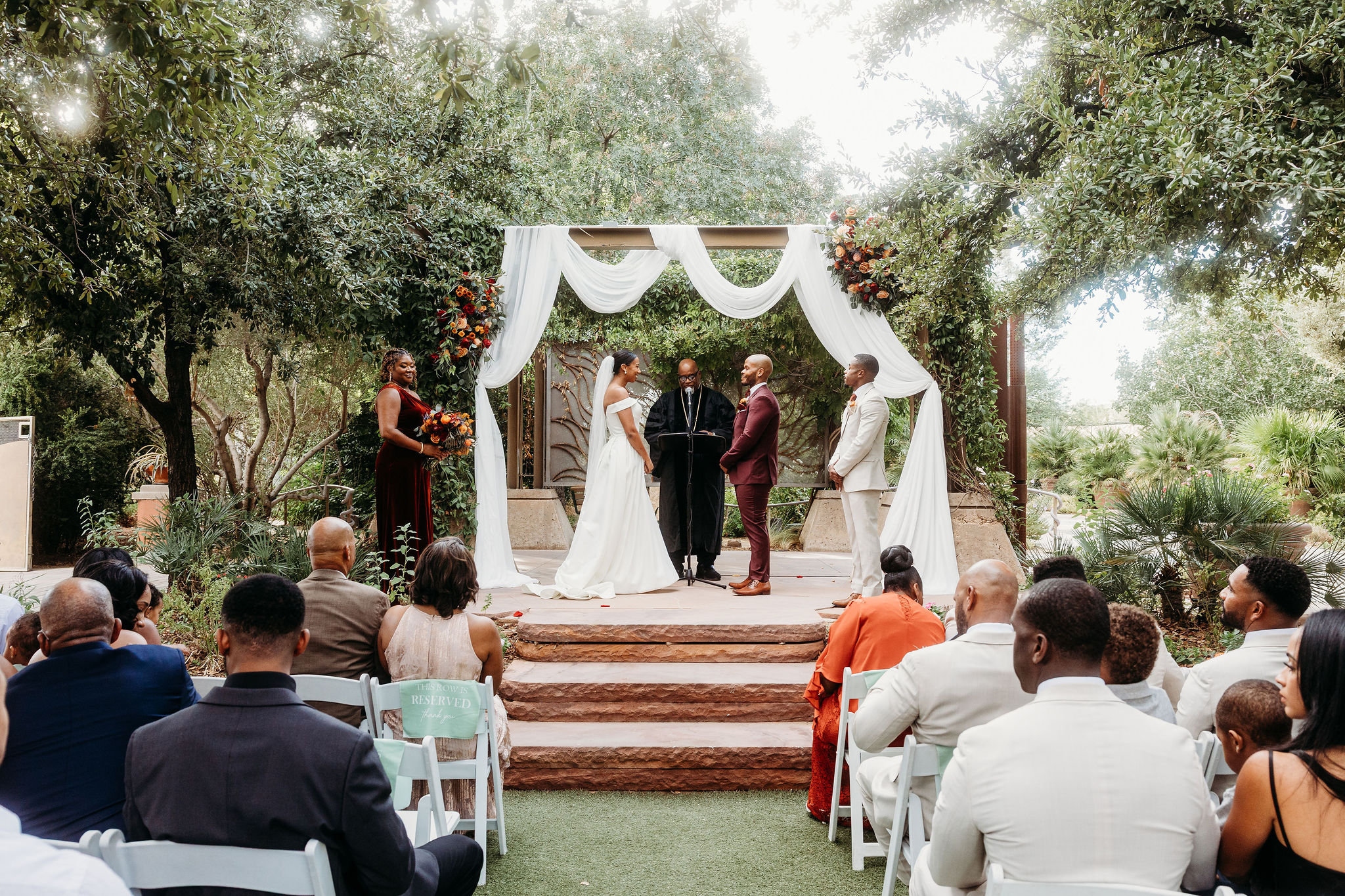 bride and groom at their dream wedding ceremony in las vegas