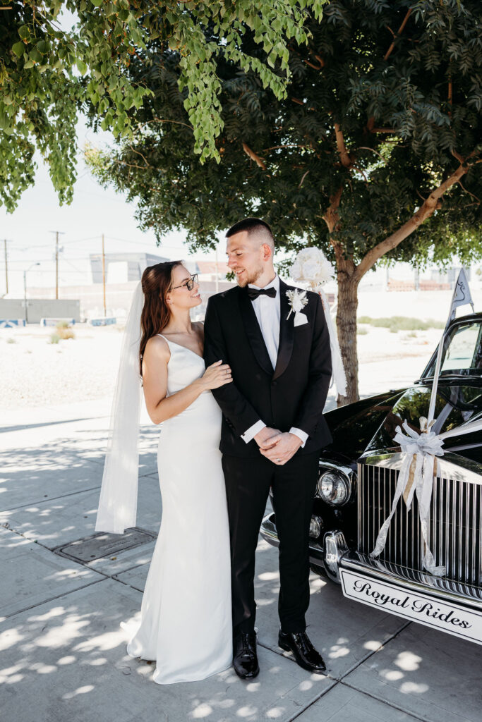 cute picture of the newlyweds at their bridal session