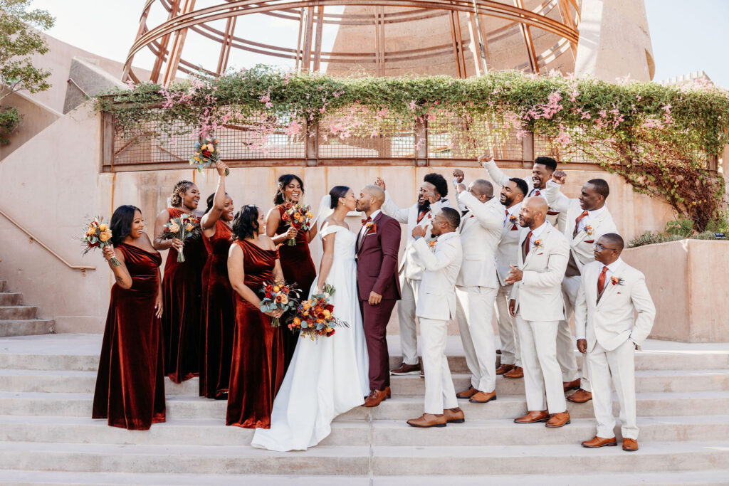 Rachel & Shadaveon’s Warm, Colorful Fall Wedding at Springs Preserve