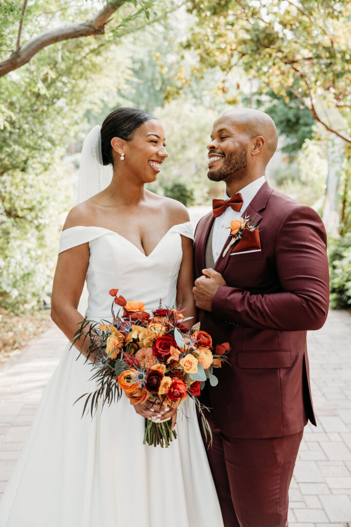 Rachel & Shadaveon’s Warm, Colorful Fall Wedding at Springs Preserve