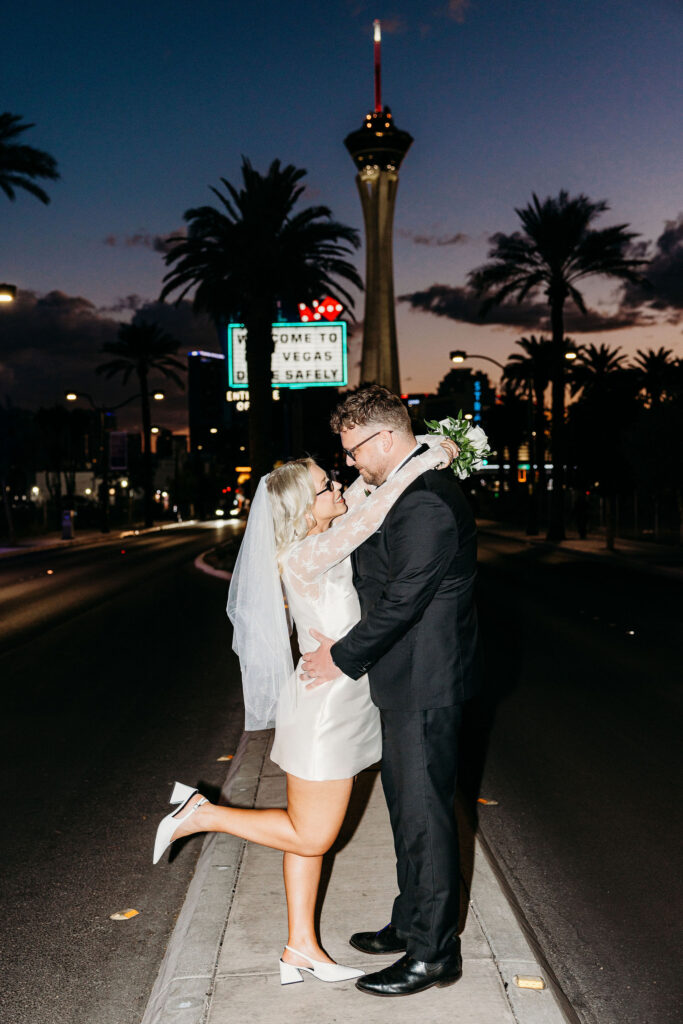 cute picture of the newlyweds hugging