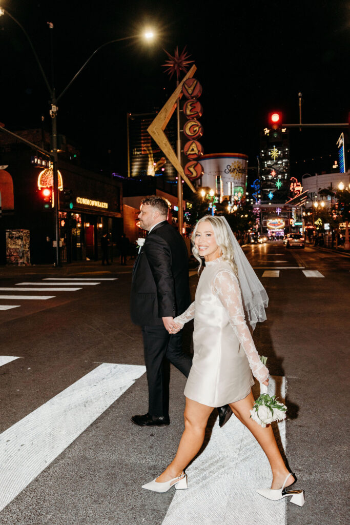 Vintage Vegas Romance: Molly & Mitch’s Little White Chapel Elopement
