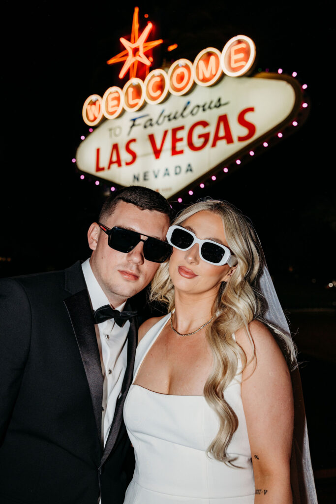 couple smiling at the camera during their bridal session