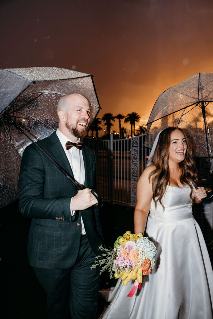 Newly married couple after their bridal session