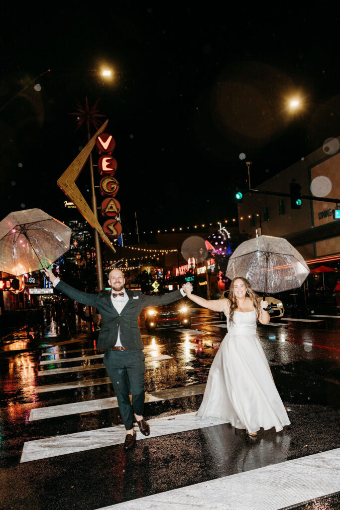 Playful bridal portraits in downtown Las Vegas