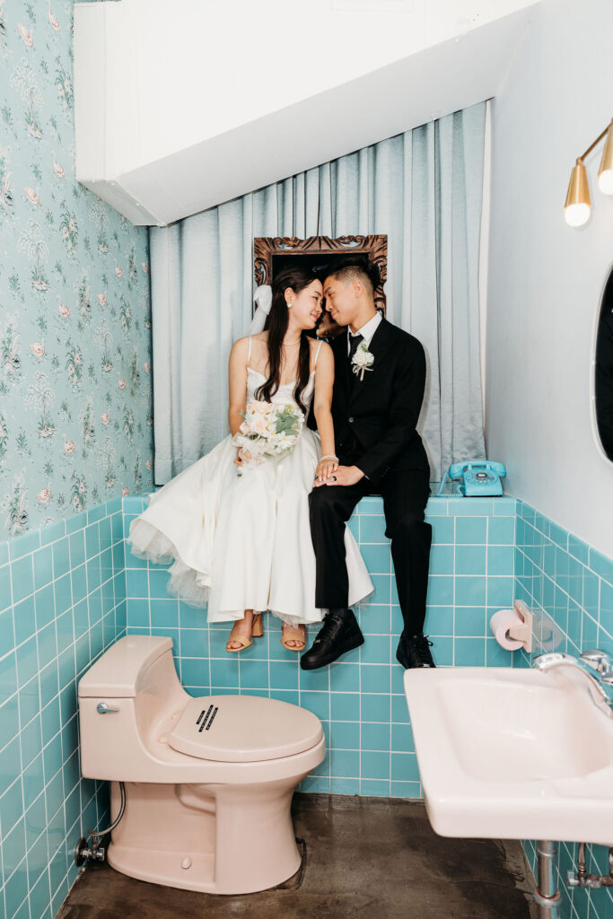 cute picture of the couple after their ow renewal ceremony