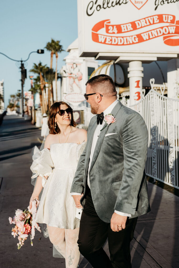 Iconic Las Vegas Elopement at Little White Wedding Chapel | Sophie & James