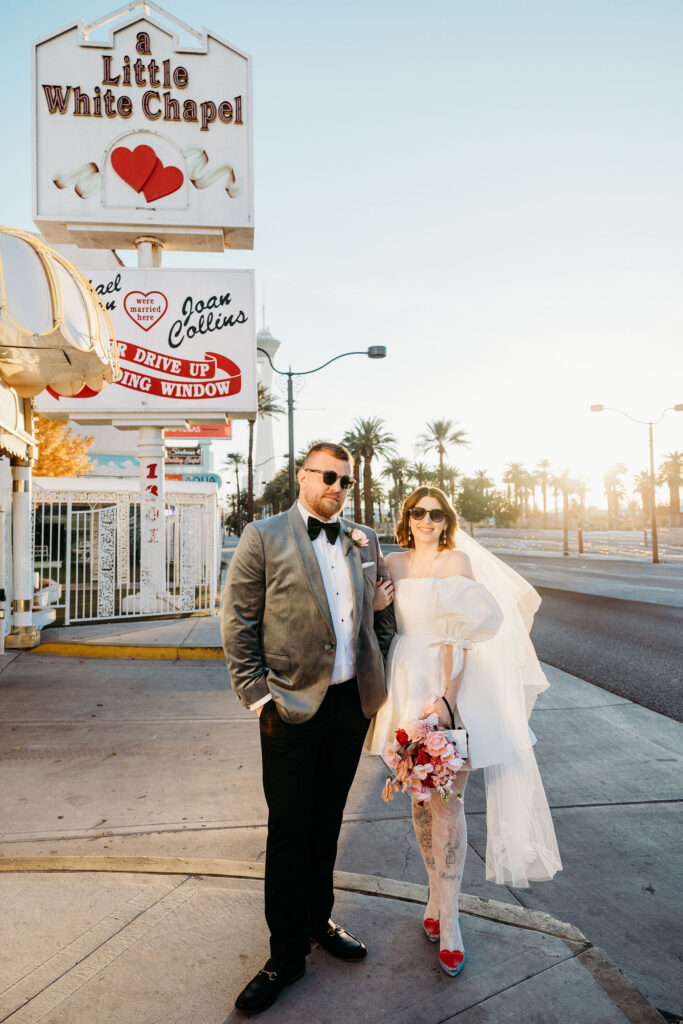Iconic Las Vegas Elopement at Little White Wedding Chapel | Sophie & James