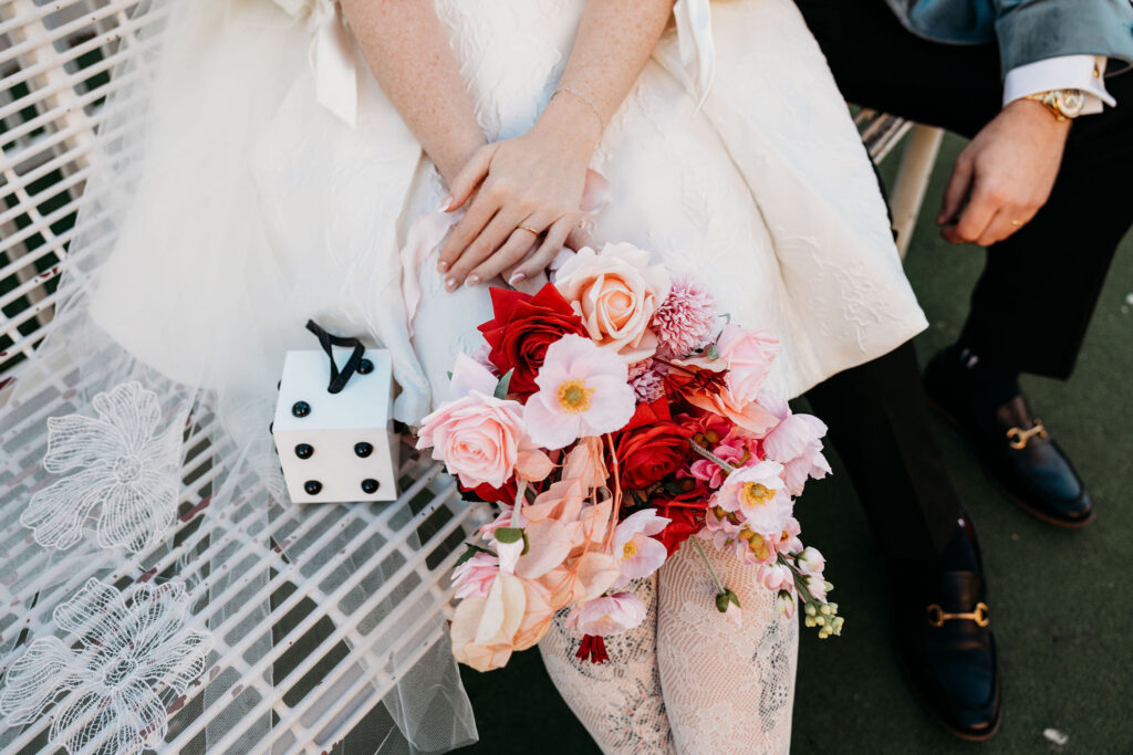 stunning closeup shot of the wedding bouquet